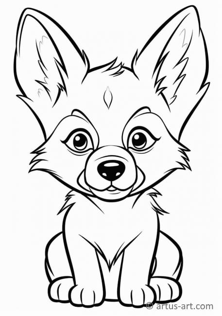 Page de coloriage mignonne de Dingo